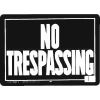 Picture of Sign "No Trespassing" Black/Orange Aluminum 10" x 14"