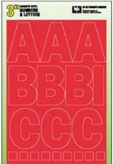 Picture of Number/Letter Set Vinyl Red 3"