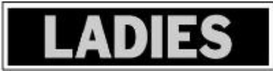 Picture of Ladies Sign Aluminum 2" x 8"
