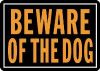 Picture of Sign Beware Of The Dog Aluminum Black/Orange 10" x 14"