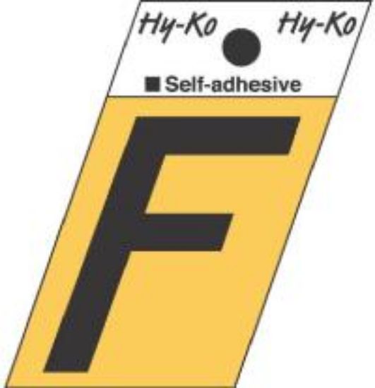 Picture of 1-1/2" Aluminum Adhesive Letter F