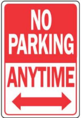 Picture of No Parking Sign 12" x 18"