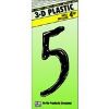 Picture of 4" Black Plastic Number 5