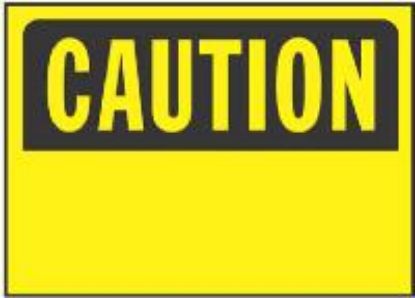Picture of 10 X 14 "caution" Sign