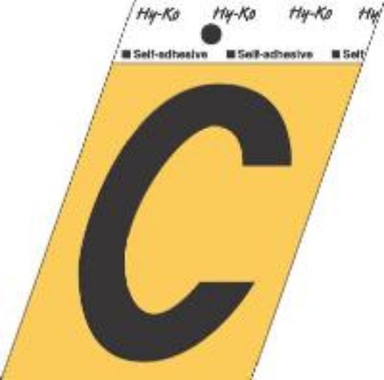 Picture of 3-1/2" Aluminum Adhesive Letter C