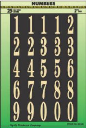 Picture of Number Set Gold/Black 2" 24Pc