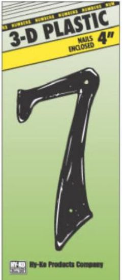 Picture of 4" Black Plastic Number 7