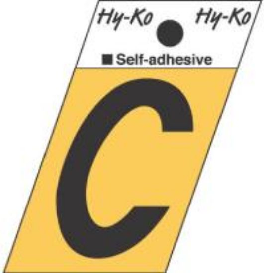 Picture of 1-1/2" Aluminum Adhesive Letter C