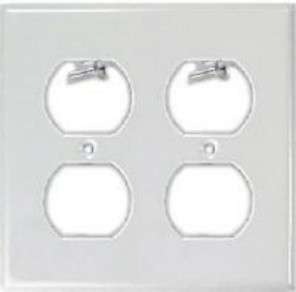 Picture of Wall-plate Steel Duplex Outets White