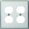 Picture of Wall-Plate 2 Duplex-Receptacle Chrome-plated Steel