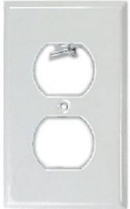 Picture of Wall-Plate Duplex-Receptacle Steel White