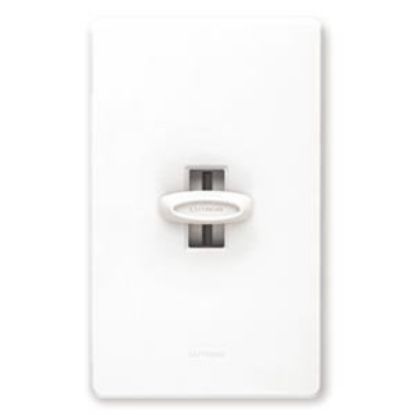 Picture of White Single-Pole Lighting-Dimmer Slide-Type