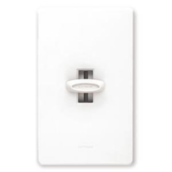 Picture of White Single-Pole Lighting-Dimmer Slide-Type