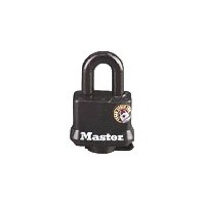 Picture of 1-1/2" Black Keyed-Padlock Laminated-Steel
