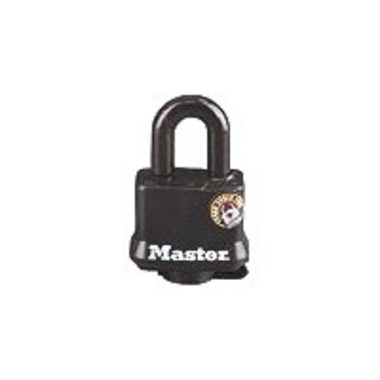 Picture of 1-1/2" Black Keyed-Padlock Laminated-Steel