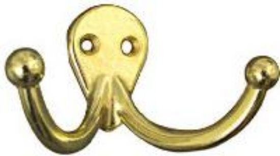 Picture of Double Clothes Hook Brass
