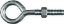 Picture of Eye-Bolt With-Nut Zinc-Plated 5/16" x 3-1/4"
