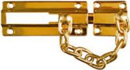 Picture of Guard/Deadbolt w/ Chain Polished Brass
