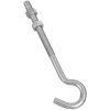 Picture of Hook-Bolt Machine-Thread w/ 2 Nuts Zinc-Plated 3/8" x 7"