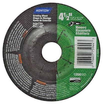 Picture of 4.5" Masonry Grinding-Wheel Type-27 Depressed-Center 7/8 Arbor 1/4 Thick