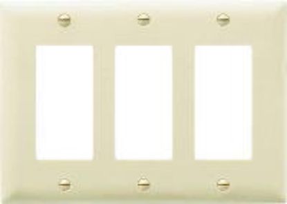 Picture of 3-Gang Decora-Style Ivory Wall-Plate