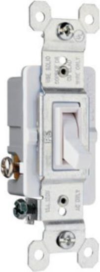 Picture of 15-Amp White 3-Way Grounding Switch
