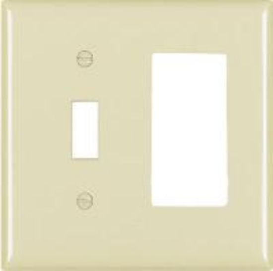 Picture of 2-Gang Combination-Toggle-Decorator Midsize Wall-Plate