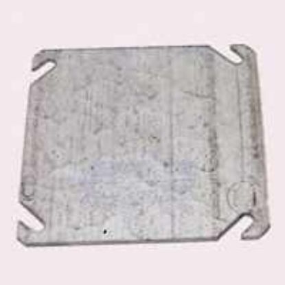 Picture of Electrical-Box-Cover Square Steel Flat Blank 4"