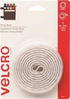 Picture of Hook-&-Loop Fastener-Tape Adhesive-Back White 3/4"