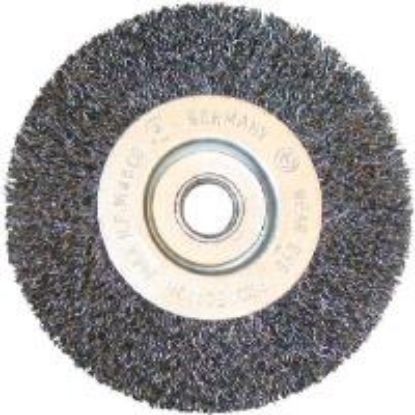 Picture of Wire-Wheel-Brush Crimped-Wire Coarse 5" 3/8" 1/2" Arbor Size