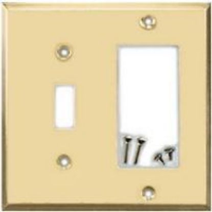 Picture of Wall-Plate Steel 2-Gang Combination-Toggle-Decorator