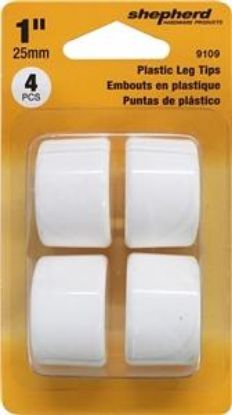 Picture of Furniture Tips Plastic Round White 1"