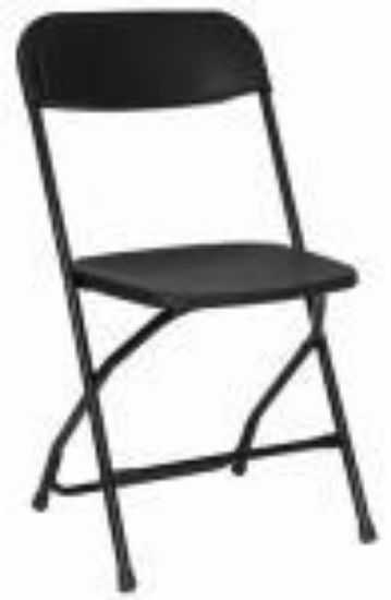 Picture of Folding-Chair Steel Frame Plastic Surfaces Black