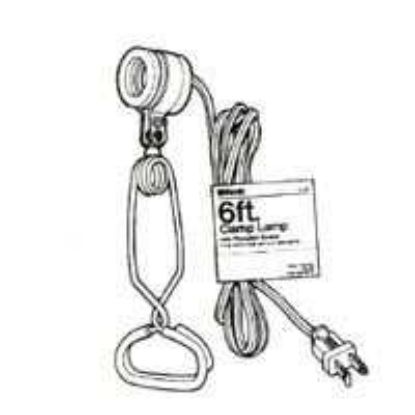 Picture of Clamp-Light 6'-18/2 Cord Porcelain Lamp-Socket