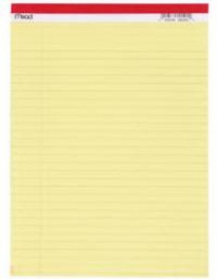 Picture of 8-1/2 x 11 Yellow Legal Pad
