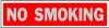 Picture of Sign "No Smoking" 2" x 8" Aluminum Red Letters