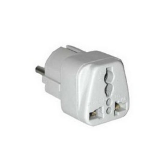 Picture of Grounded Adapter Plug For Europe Middle East Part Of Africa Asia & Caribbean Not Italy Or Switzerlan...