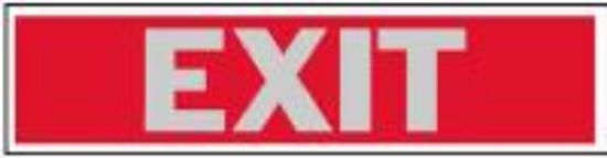 Picture of 2" x 8" Red Exit-Sign