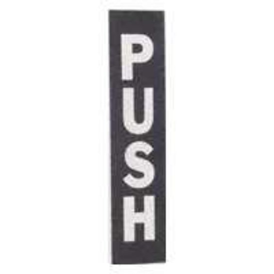 Picture of Push Sign Black 2" x 8"