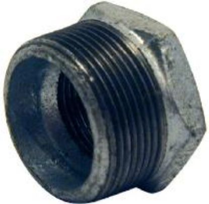 Picture of Hex-Bushing Galvanized-Plumbing Malleable-Iron Galvanized-Finish 1-1/2" X 3/4
