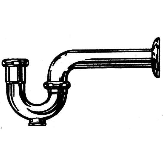 Picture of P-Trap Tubular-brass Adjustable 17-gauge With-clean-out Chrome-plate 1-1/4"