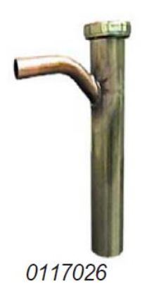 Picture of Dishwasher-Tailpiece Direct-connect Rough-brass 1/2" Copper Long Branch 1-1/2"