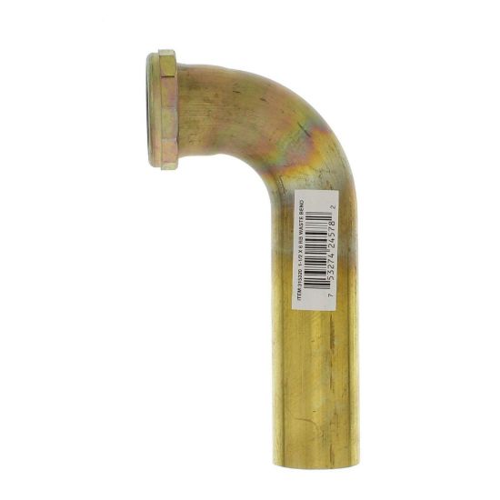 Picture of Tubular-brass Waste-bend Slip-joint Rough-brass 1-1/2" X 6"
