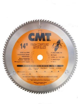 Picture of FINISH Compound-Miter BLADE 14" x 96 Alternate-Top-Bevel BORE-1"