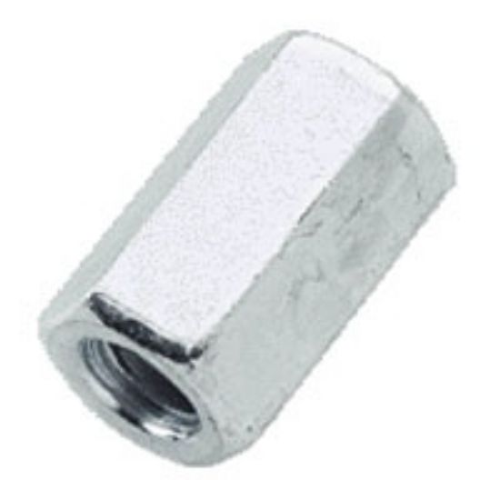 Picture of Threaded-Rod Coupling-Nut Zinc-Plated 7/16"-14