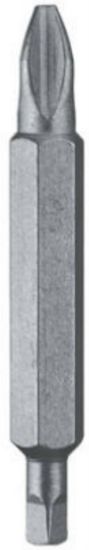 Picture of #2/#2 Double-End Phillips/Square Recess Bit (3 Pk)