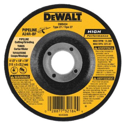 Picture of 4-1/2" x 1/8" x 7/8" Pipeline Cutting / Grinding-Wheel