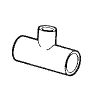 Picture of 1-1/2" x 1-1/2" x 1/2" Reducing-Tee S X S X S Schedule-40 PVC