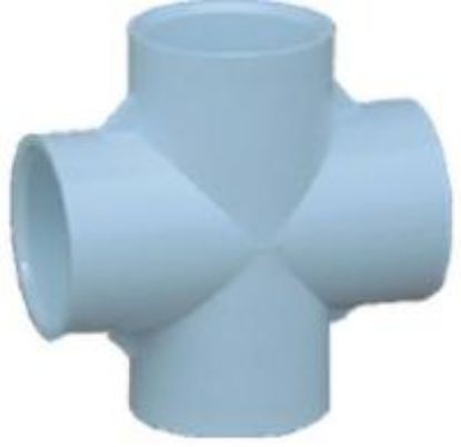 Picture of 1-1/2" CROSS S X S X S X S Schedule-40 PVC