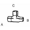 Picture of Wrot-Copper Pressure-Rated Reducing-Tee C X C X C 3/4 X 1/2" X 1/2"